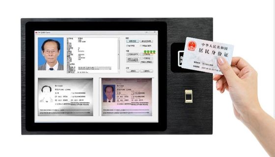 Rugged 18.5 Inch Industrial Touch Panel PC Self Service Smart Terminal With Fingerprint Reader NFC RFID Reader