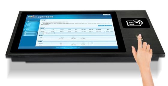 Rugged 18.5 Inch Industrial Touch Panel PC Self Service Smart Terminal With Fingerprint Reader NFC RFID Reader