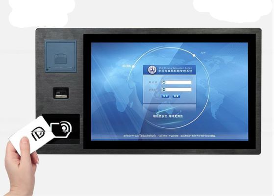 19 Inch Touch Screen Industrial Computer Self Service Terminal With Printer NFC RFID Reader Barcode Scanner
