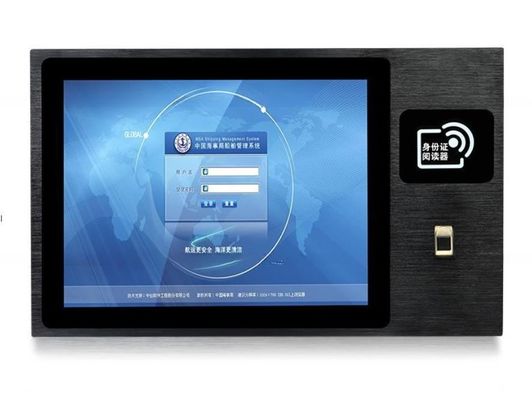 Metal 15 Inch Industrial Panel PC Touch Screen Terminal With Fingerprint Reader NFC RFID Reader