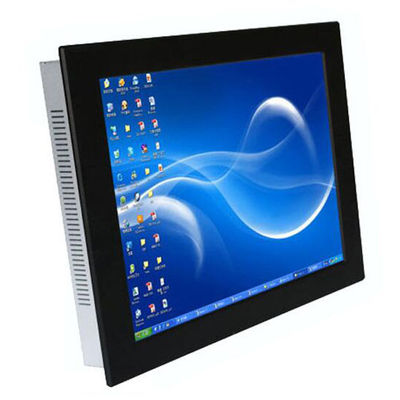 High Bright 12V 24V 15 Inch TFT LCD Industrial Metal Casing PLC HMI Resistive Touch Screen Monitor VGA DVI Display