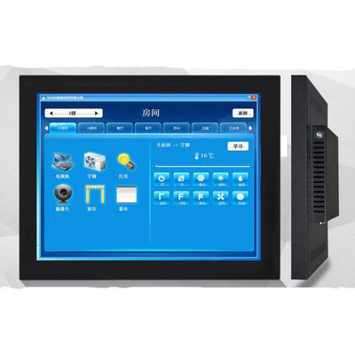 High Bright 12V 24V 15 Inch TFT LCD Industrial Metal Casing PLC HMI Resistive Touch Screen Monitor VGA DVI Display