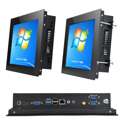 High Bright 12V 24V 15 Inch TFT LCD Industrial Metal Casing PLC HMI Resistive Touch Screen Monitor VGA DVI Display