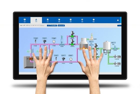 Metal 18.5 Inch IP65 Waterproof Capacitive Display LCD PCAP Touch Screen Monitor Open Frame For Industrial Application