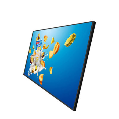 20mm Super thin high bright 400-700 nits 43" inch LED LCD monitor with metal casing and WIFI Android OS for ads signage display