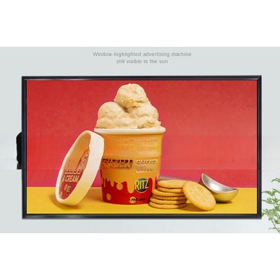 semi-outdoor 75 inch UHD high Brightness TFT LED LCD display screen 1000-3500CD sunlight readable for advertising signage kiosk
