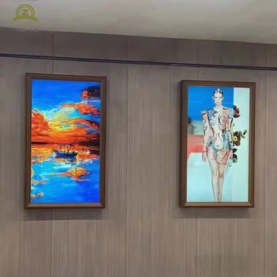 Home/Hall/Hotel Decoration NFT Digital art Frame Advertising Player Video WIFI Android LCD Screen 4K display with wooden frame