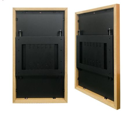 UHD 4K 49" 50"inch wood LCD photo frame NFT Video loop player display with WIFI Android OS for advertising signage totem gallery