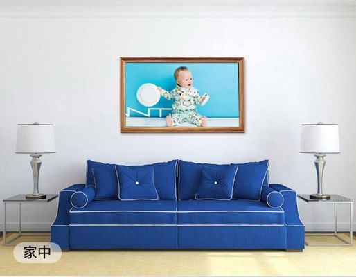 HD 23.8" 24" inch wooden frame LCD multimedia advertising signage monitor NFT LCD display photo frame with WIFI Android OS