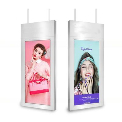 43" inch double sided LCD wireless WIFI network Android advertising monitor with ceiling mounting roof mounting