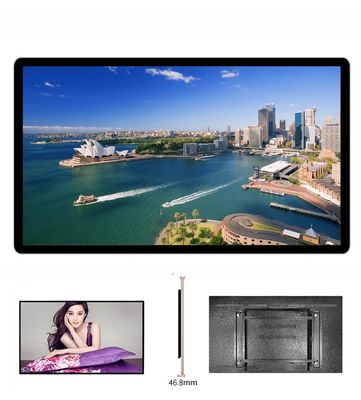 4K UHD 75" inch LCD LED Monitor for Wireless WIFI network Android advertising totem signage display support HDM1 DP VGA inputs