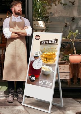 Portable floor Standing 43" inch LED LCD WIFI network Android advertising board touchscreen PC kiosk self-service signage totem