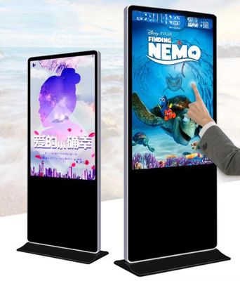 Free stand 55" inch interactive capacitive multi touch screen display CAPT touch monitor with Win10/11 PC or Android OS Kiosk