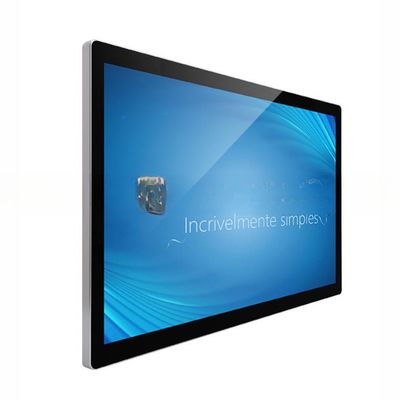 Wall mounted 43 inch self-service information terminal touch screen monitor PC interactive kiosk with Android or Win10 OS