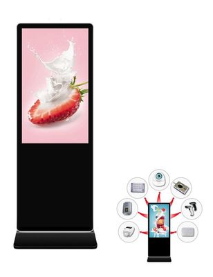 49" 50" inch Alone standing interactive self-service terminal computer kiosk with capacitive touchscreen