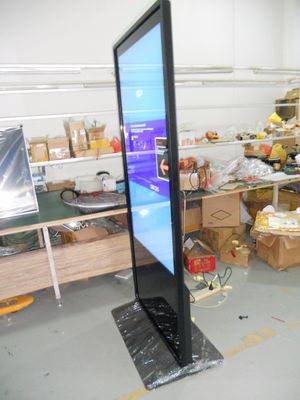 Android or Win10/11 OS 55" inch Floor stand all-in-one LCD interactive computer kiosk touchscreen 4K UHD LED