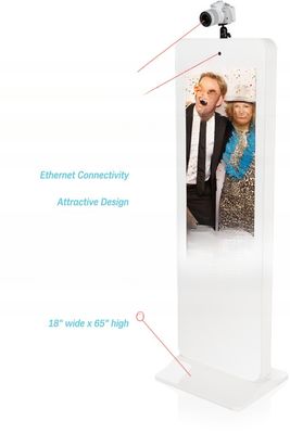 Alone standing 32" Inch LED LCD interactive self-service PC terminal touchscreen kiosk photobooth