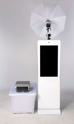 Alone standing 32" Inch LED LCD interactive self-service PC terminal touchscreen kiosk photobooth
