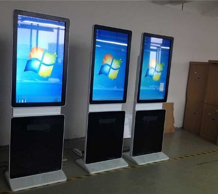 4K UHK 50" 49" inch floor stand rotating LCD monitor TFT wifi network advertising playback screen totem TV with Android OS