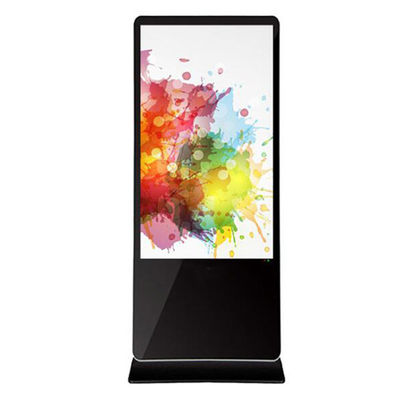 65" inch floor stand LCD totem Kiosk advertising signage monitor UHD 4K resolution supportHD-MI DP VGA input