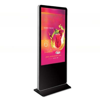 65" inch floor stand LCD totem Kiosk advertising signage monitor UHD 4K resolution supportHD-MI DP VGA input
