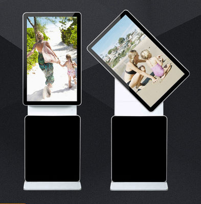Free standing 43" inch Android WIFI network LCD LED signage AD player display with rotating screen function
