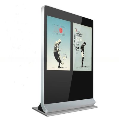 55'' 2 In 1 Dual LCD Touchscreen Digital Display Totem Signage Floor Stand