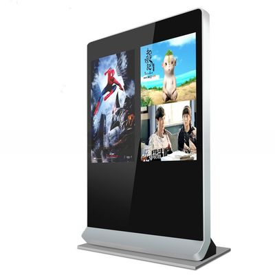 55'' 2 In 1 Dual LCD Touchscreen Digital Display Totem Signage Floor Stand