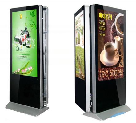 floor stand 49 inch double sided LCD display digital signage advertising kiosk