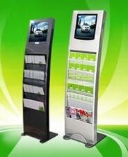 22" TFT LCD floor stand digital signage display,newspaper shelf,magazine brochure leaflet newspaper holder advertising display