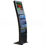 22" TFT LCD floor stand digital signage display,newspaper shelf,magazine brochure leaflet newspaper holder advertising display