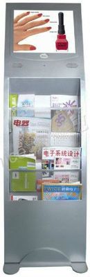 22" TFT LCD floor stand digital signage display,newspaper shelf,magazine brochure leaflet newspaper holder advertising display