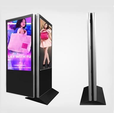 4K UHD indoor android dual panel 55 inch LCD LED standing kiosk