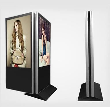 UHD 4K LED floor standing 55" inch double side LCD digital signage video wifi TV