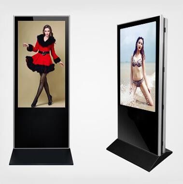 UHD 4K LED floor standing 55" inch double side LCD digital signage video wifi TV