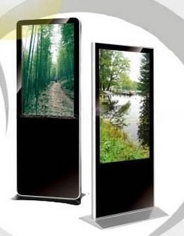 high brightness 4K UHD 55" inch alone standing android 4G WIFI network LCD video AD poster loop display kiosk signage