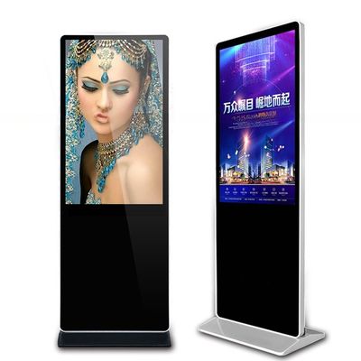 UHD 4K 49inch floor stand vertical LCD digital android wifi AD video loop player billboard