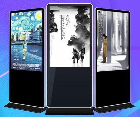 43 inch floor standing LED TV kiosk advertisement signage poster