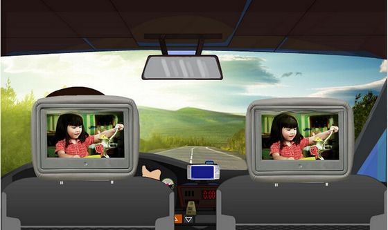 7 Inch Cab Taxi 4G Wifi LCD AD Display Headrest With Android OS And CMS