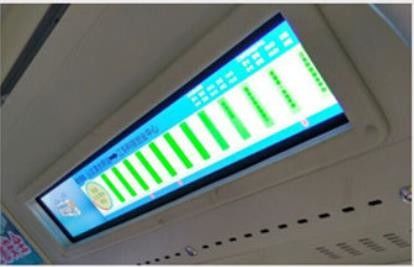 Vehicle 36.6/37/38 Inch Stretched LCD Display Bar For Bus Metro Train Coach