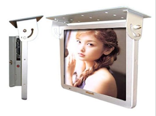 Metal 17 Inch Auto Car Bus Monitor LCD 4G Android TV For Advertising Video Display