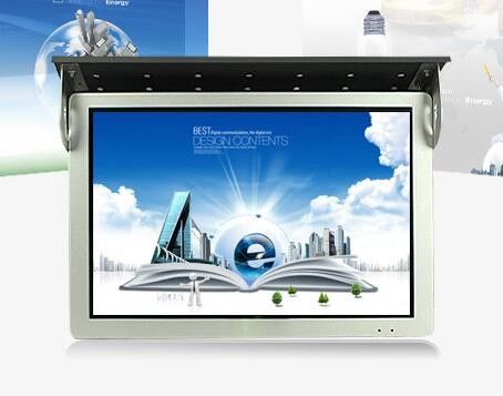 Metal 17 Inch Auto Car Bus Monitor LCD 4G Android TV For Advertising Video Display