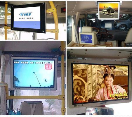 19 Inch Bus LCD LED Display Screen With Built-In AD Signage Multimedia Player Support VGA AV HDMI