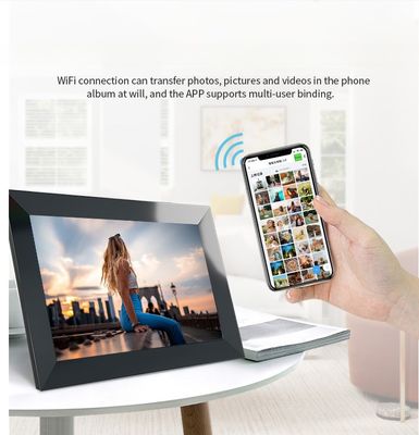 Vphoto APP 10.1" inch LCD LED touchscreen WIFI digital photo frame cloud photo video frame loop display for NFT advertising