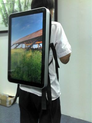19 inch backpack lcd digital advertising POP playback display