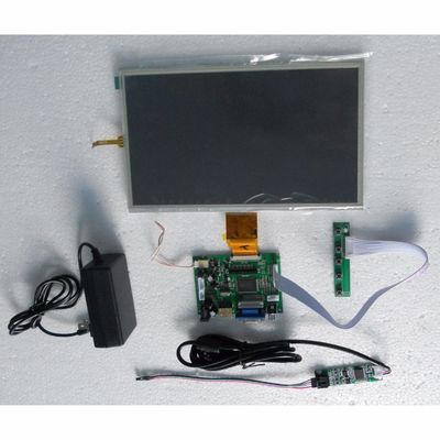 open frame touchscreen 10.1" inch LCD display VGA support HD AV monitor with 4line resistive touch panel