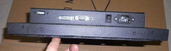New 15.1 Inch 4:3 Open Frame Metal Casing Waterproof DVI VGA USB 4/5 Wire Resistive Touch Screen Monitor For Machine