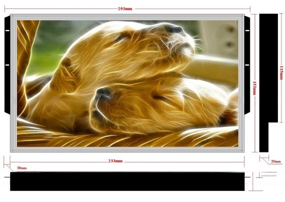 Embedded 10 10.1 Inch Open Frame USB Monitor IPS LCD With Full View Angle