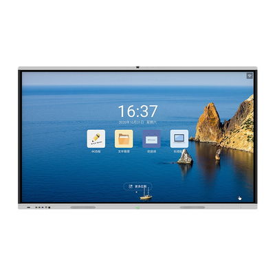 Wired LAN WIFI  4G Interactive Flat Panel Display 75 Inch 4K With Camera