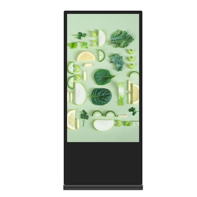 Floor Standing 4K UHD 65 Inch LED LCD Monitor Signage Display With PC